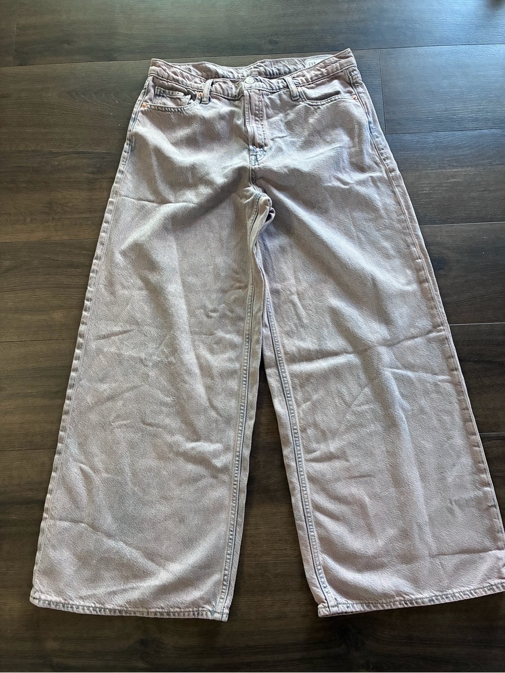 GAP 30 10 r baggy mid rise ultra soft denim Wide-Leg Jeans in Dusty Lavender